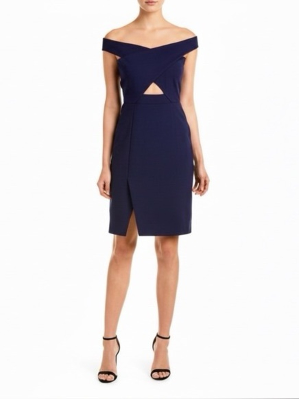 NWT Women’s Parker Navy Blue Cocktail Dress With Cutout Size Small